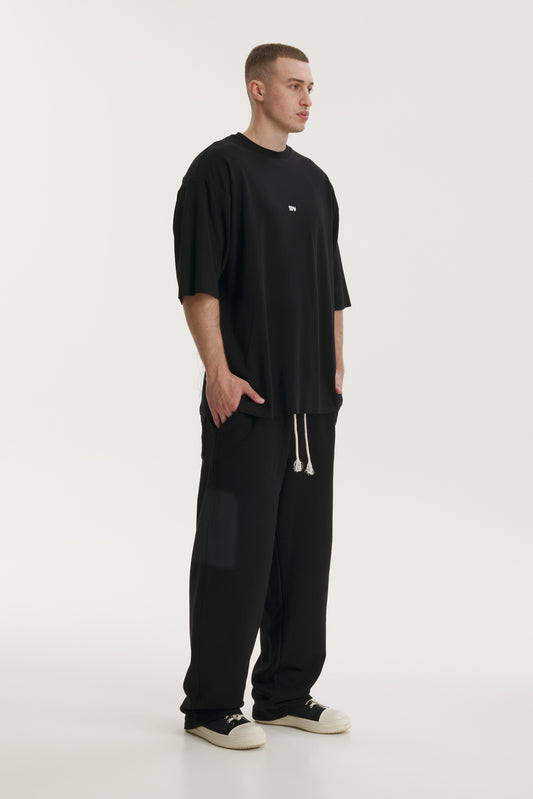 Pop Cola Floral Cortex Black Oversized T-shirt - MYS