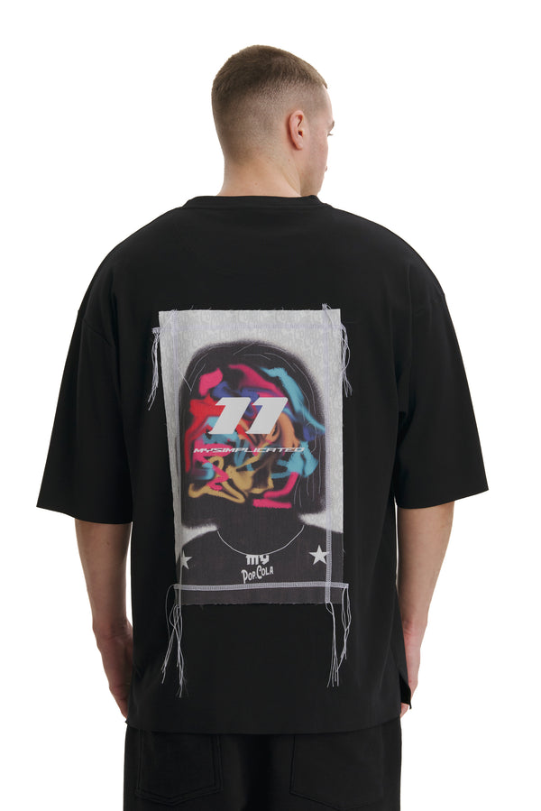 Pop Cola Vandal Muse Black Oversized T-shirt - MYS
