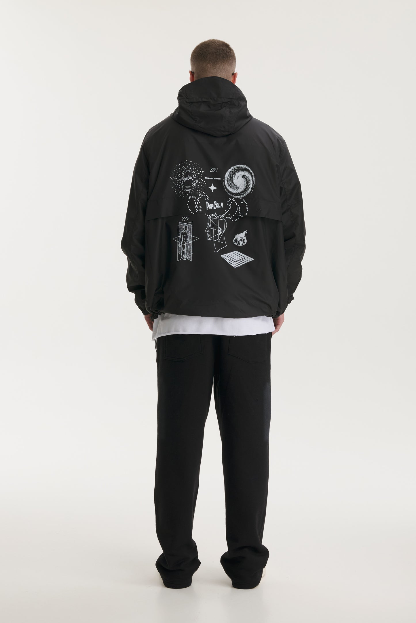 Pop Cola Black Windbreaker