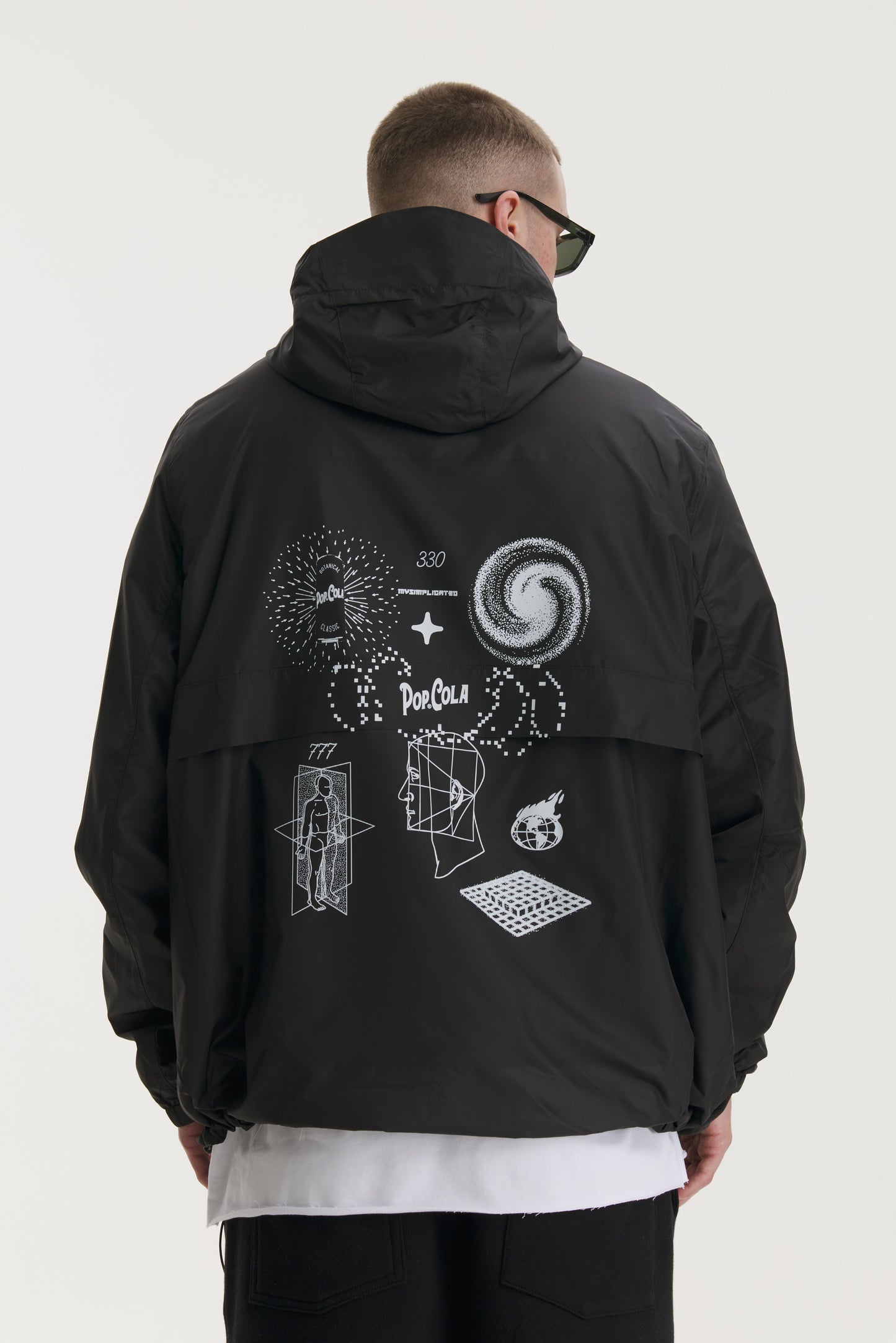 Pop Cola Black Windbreaker