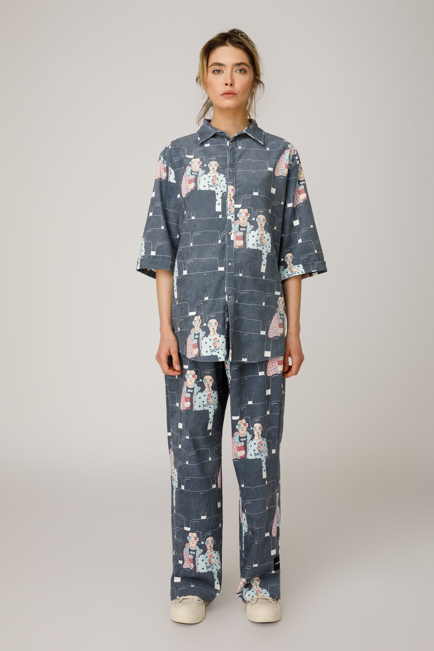 Pop Cola Mix Trousers Ribbed Fabric