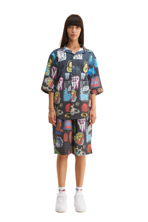 Short Sleeve Shirt & Bermuda Set Stickers (recycled fabric) - MYS