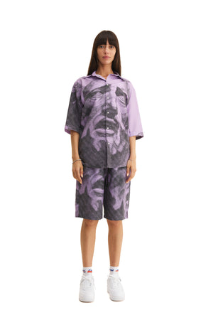 Short Sleeve Shirt & Bermuda Set Mauve (recycled fabric) - MYS