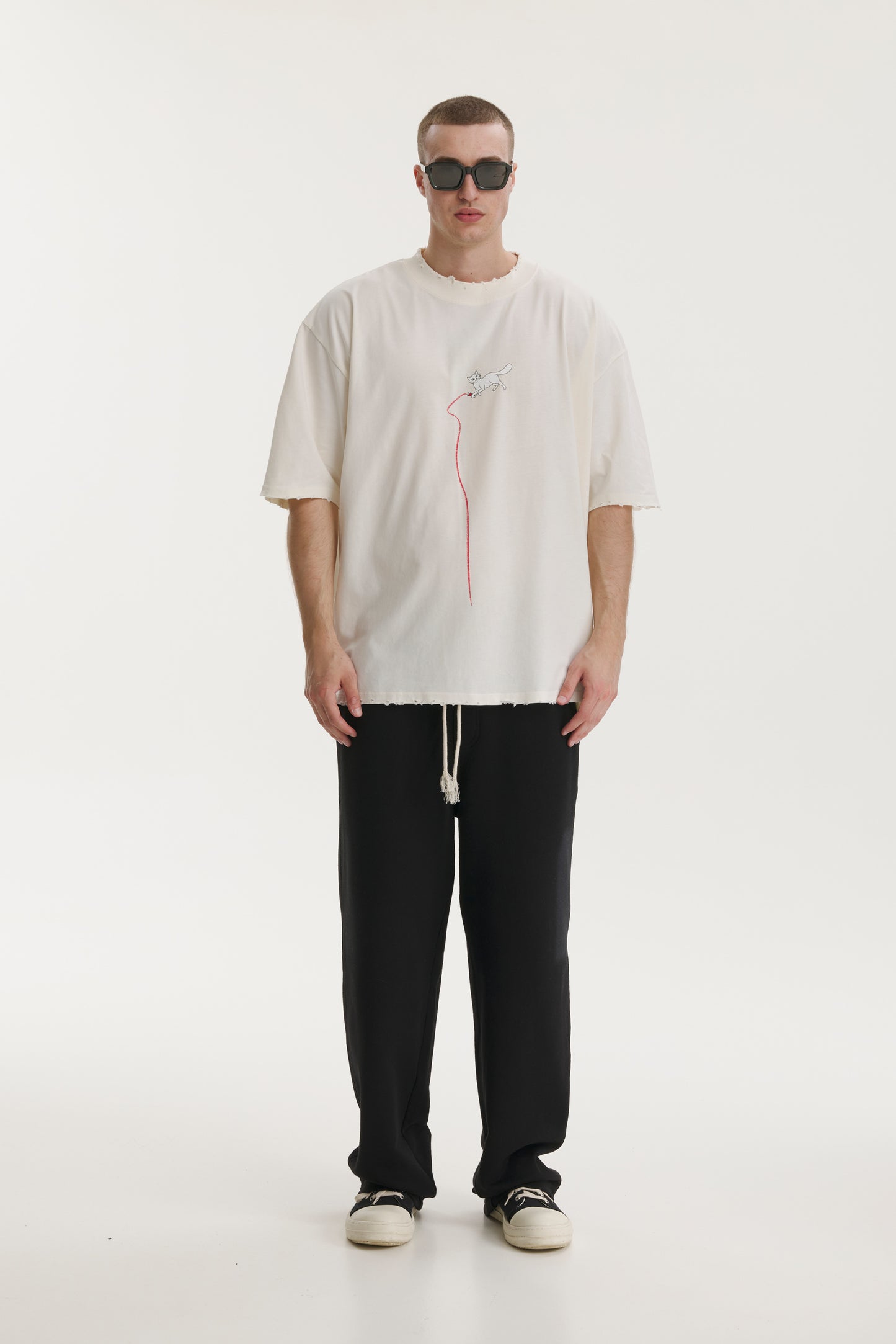 Miau Miau Oversized Ivory T-shirt