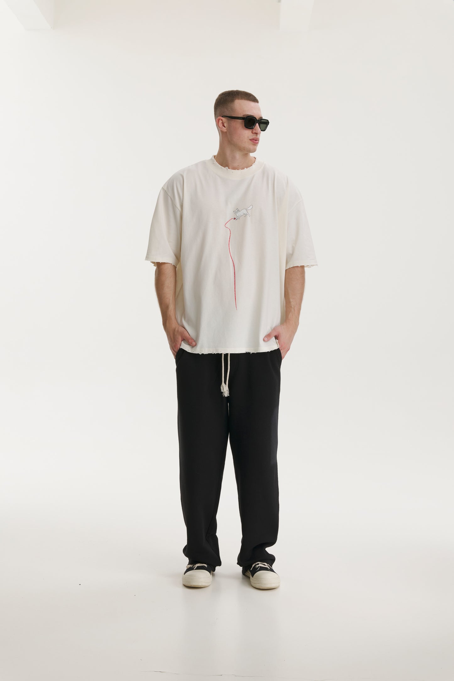 Miau Miau Oversized Ivory T-shirt