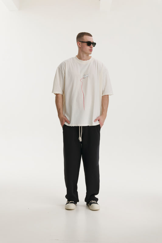Miau Miau Oversized Ivory T-shirt - MYS