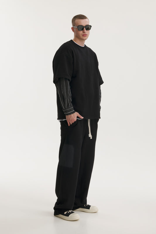 Denim Dual Layered Sweater - MYS