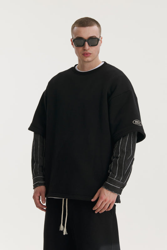 Denim Dual Layered Sweater - MYS