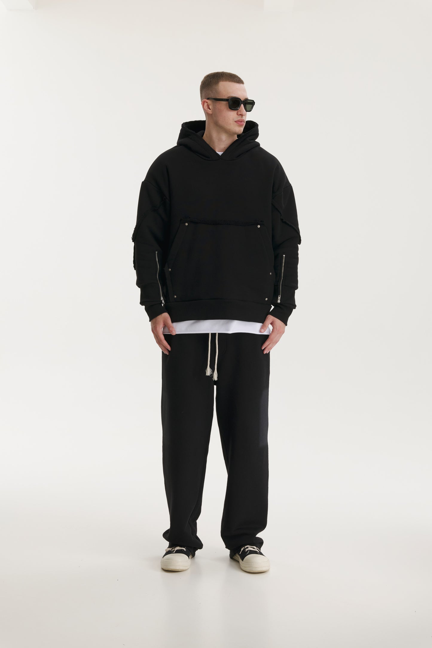 Interchangable Patches Black Hoodie