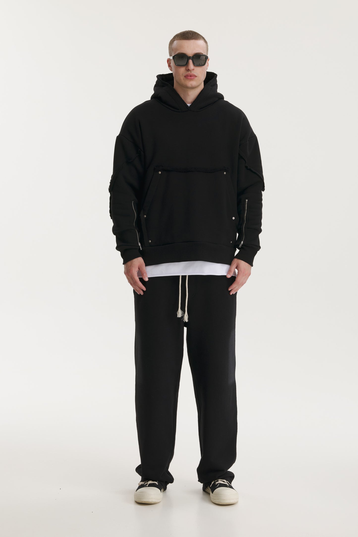 Interchangable Patches Black Hoodie