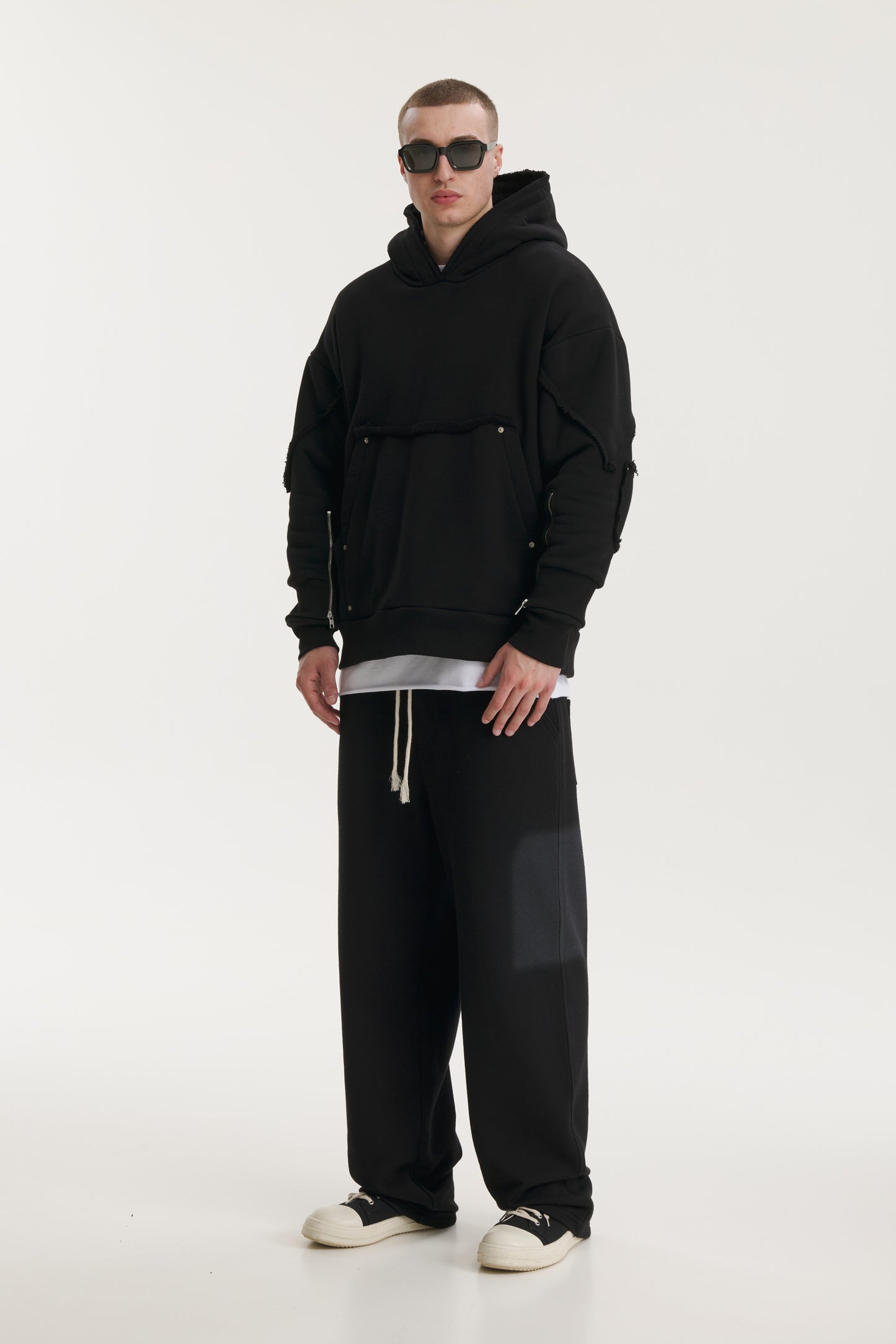 Interchangable Patches Black Hoodie