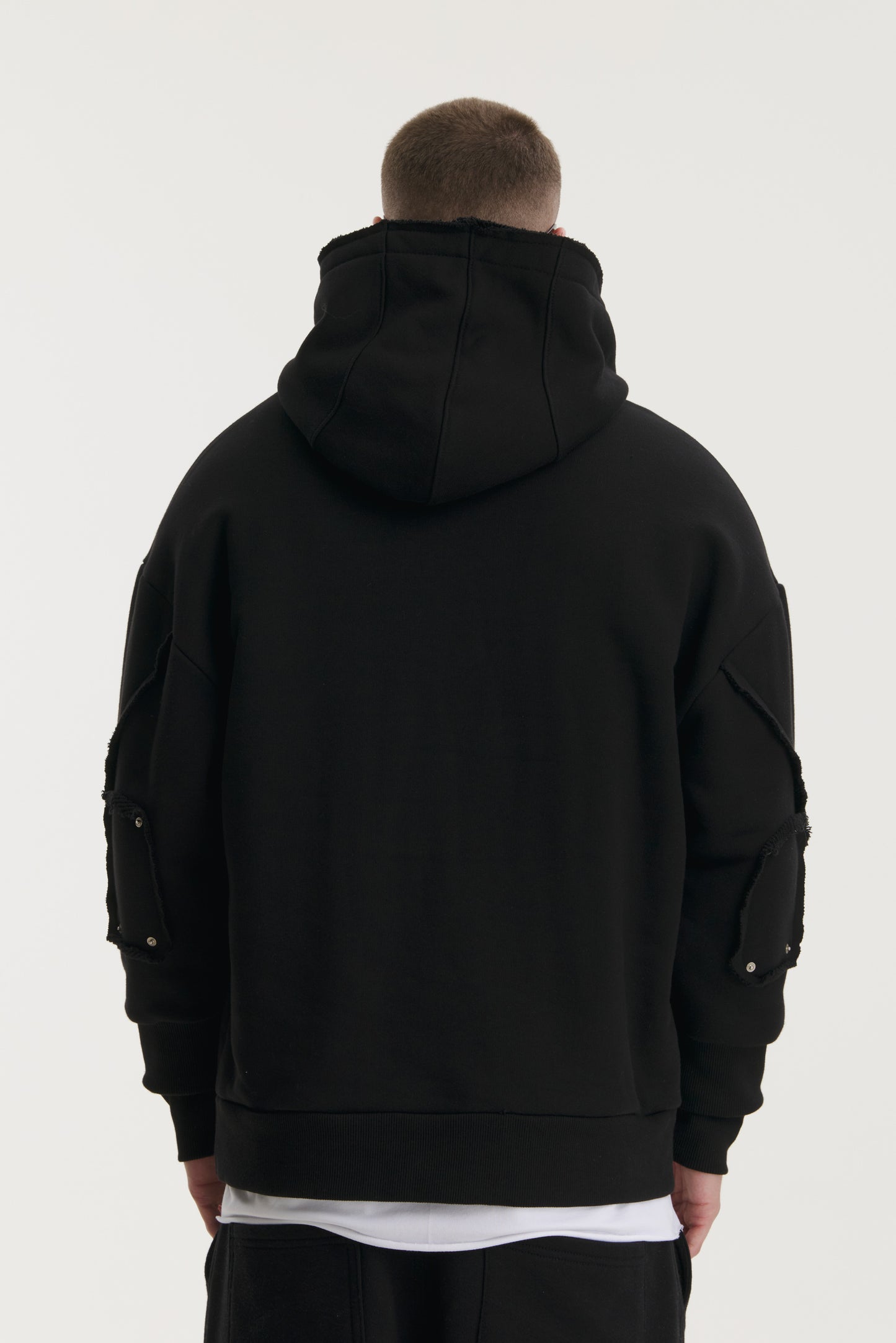 Interchangable Patches Black Hoodie