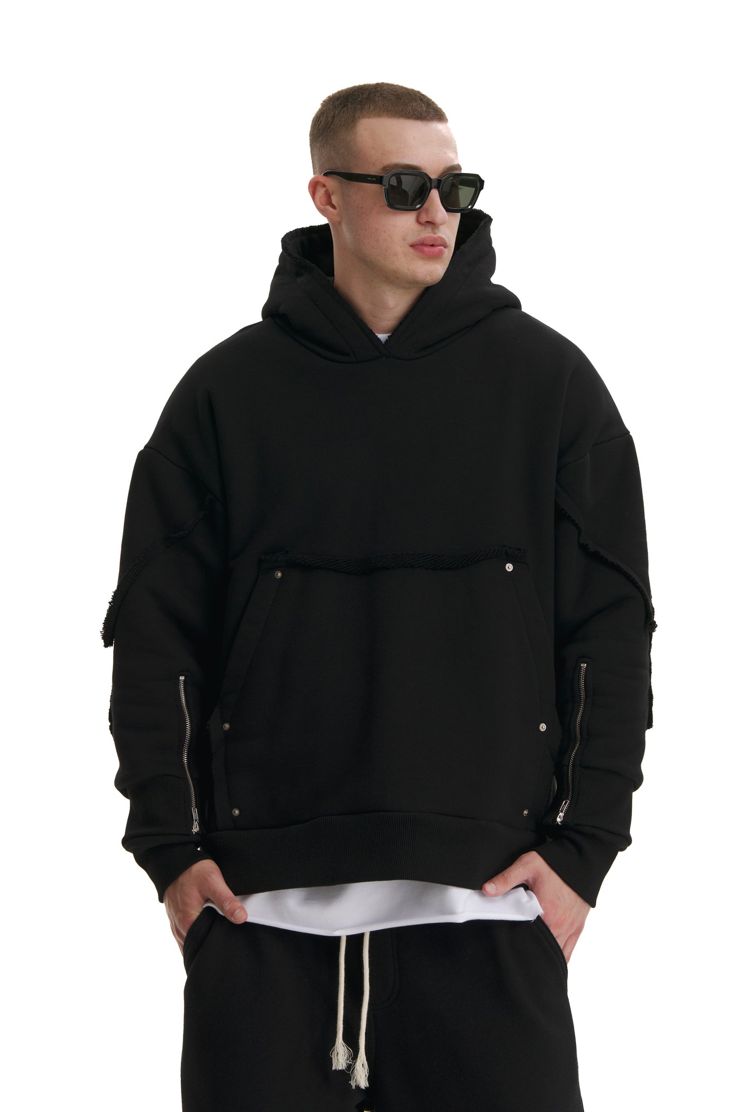 Interchangable Patches Black Hoodie