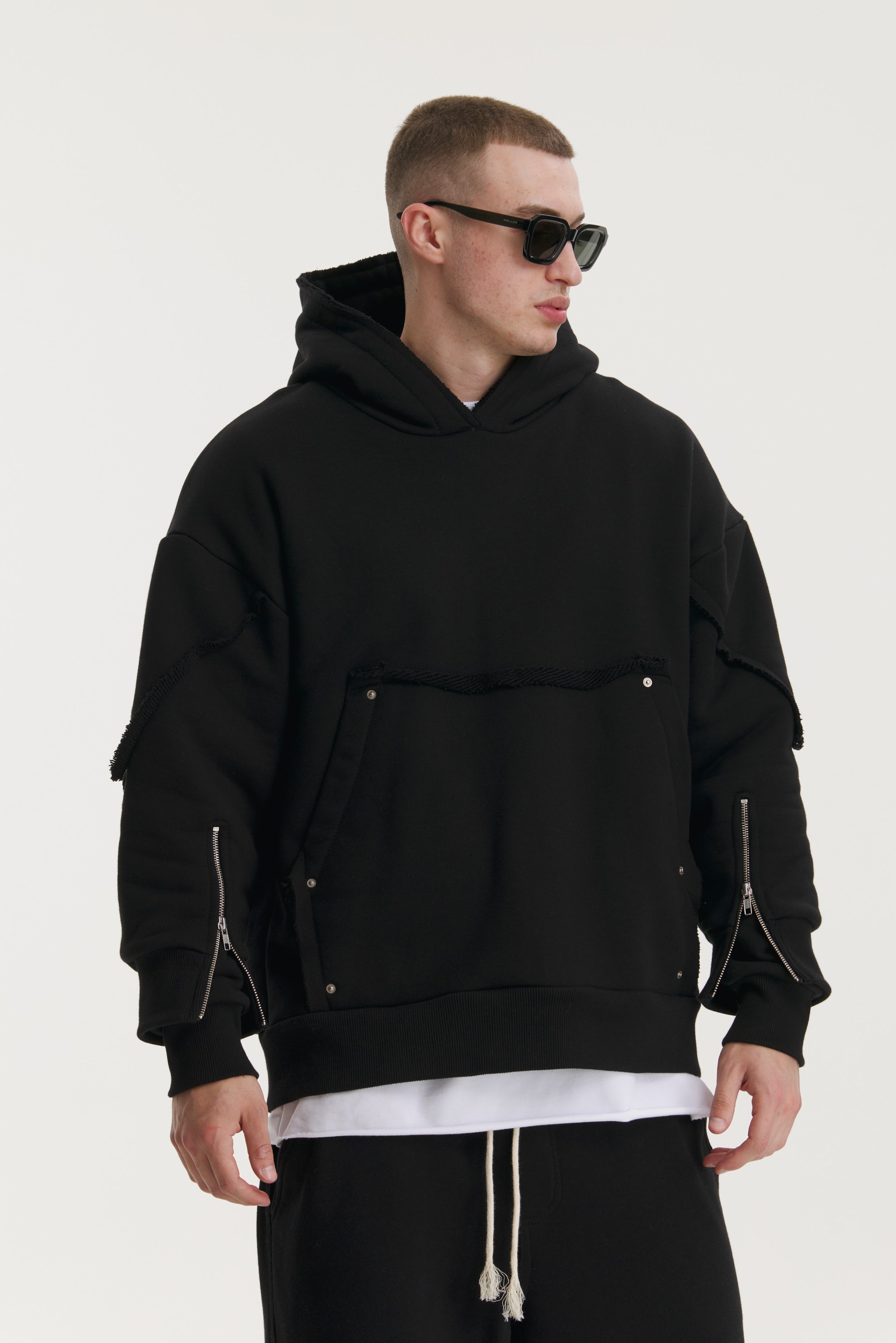 Interchangable Patches Black Hoodie