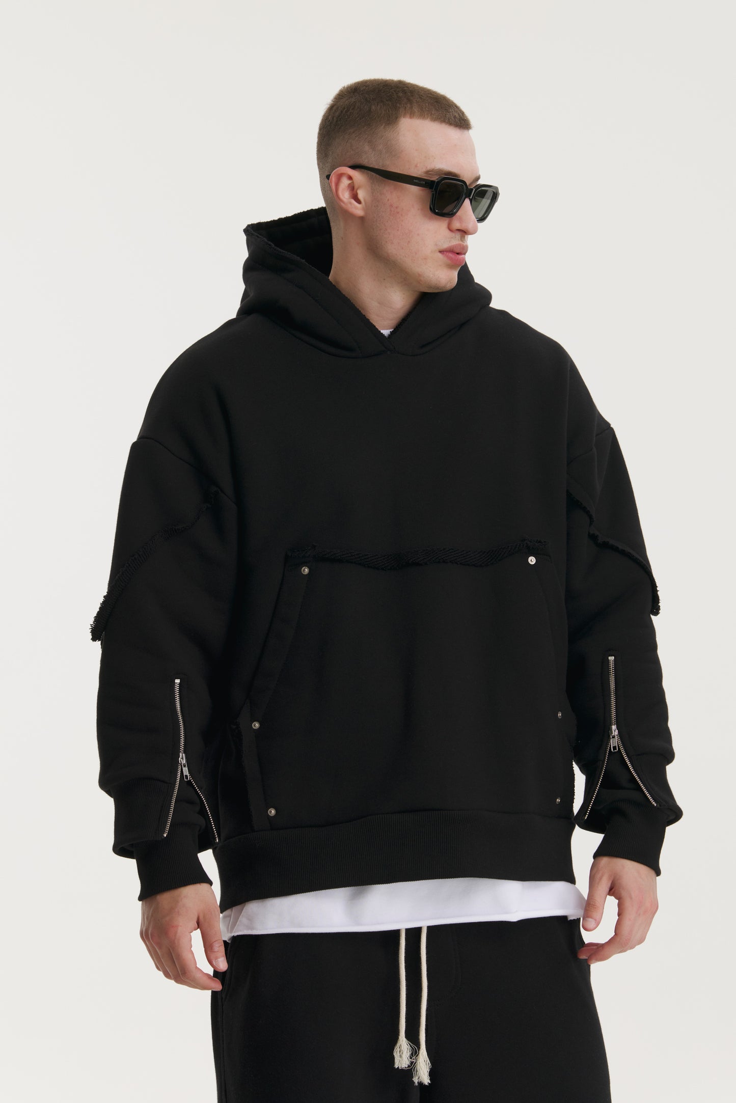 Interchangable Patches Black Hoodie