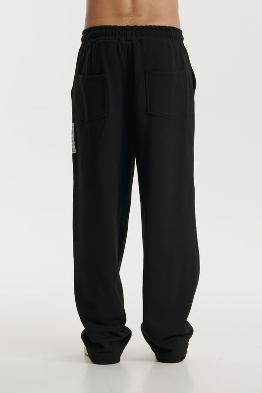 MG Black Straight Sweatpants - MYS