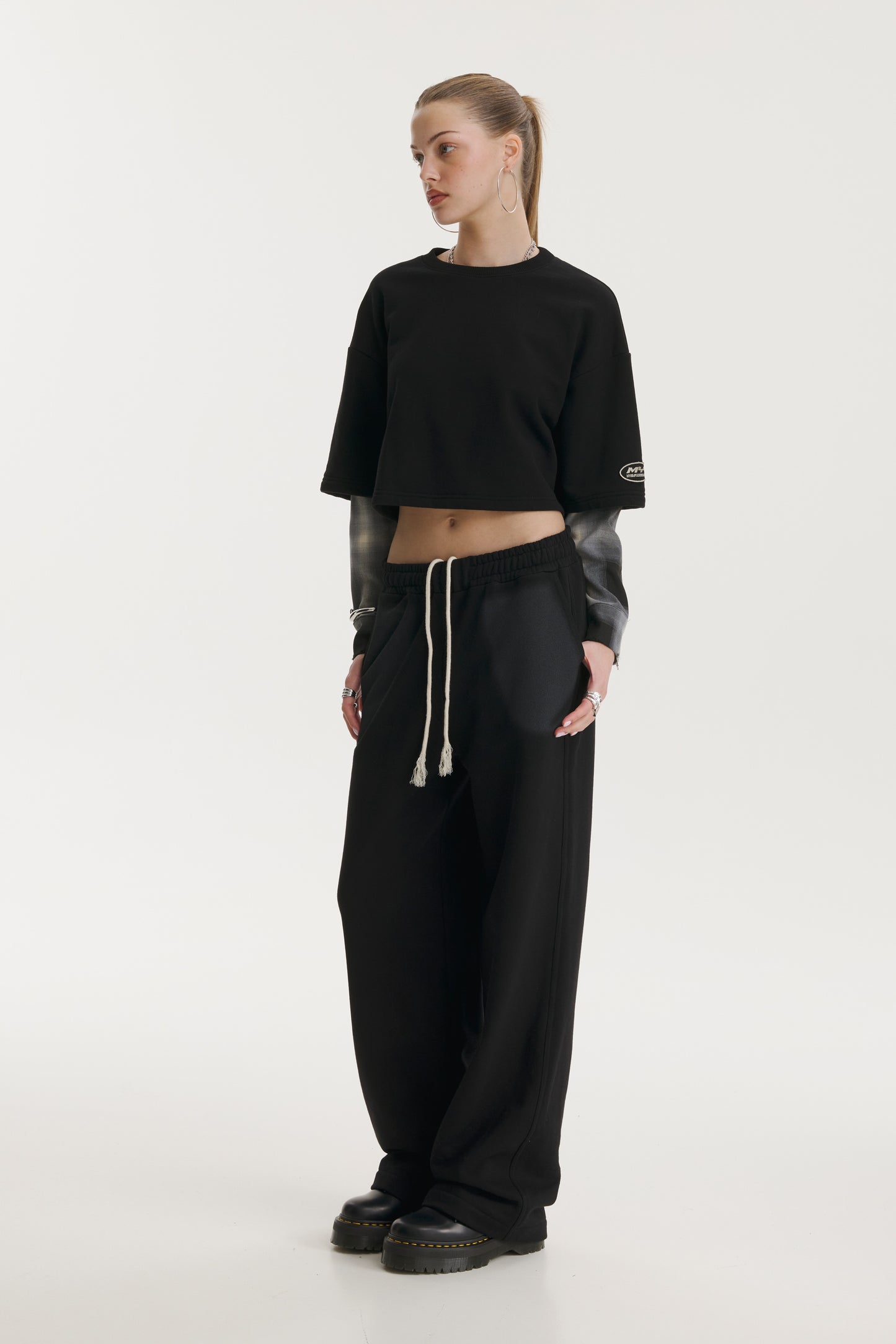 Offset Black Sweatpants