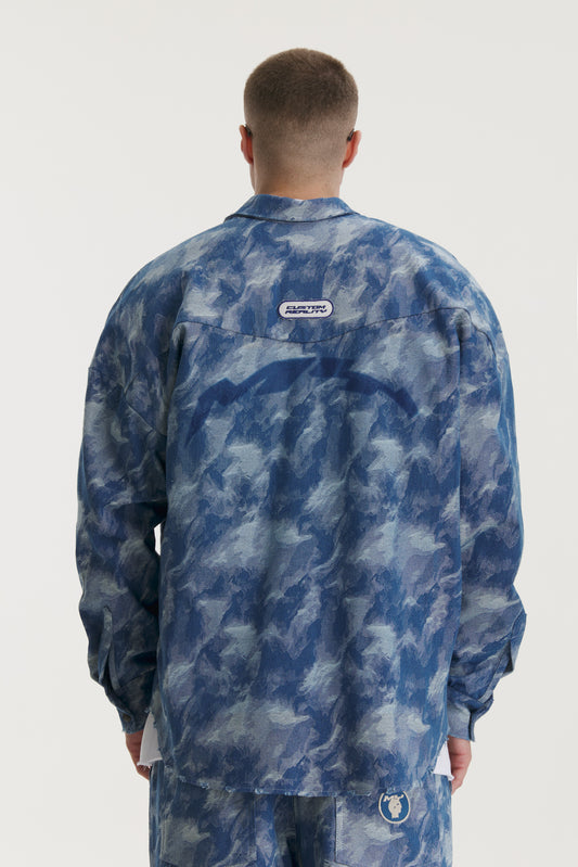 Blue Camo Denim Jacket - MYS