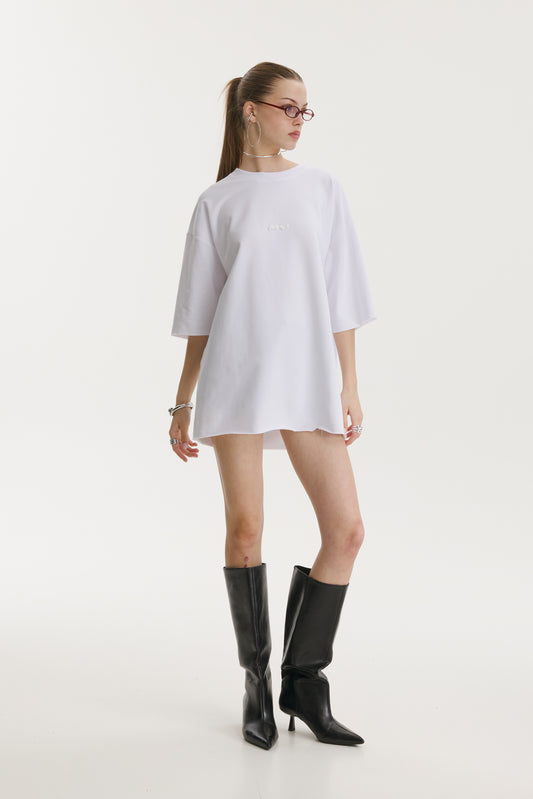 Pop Cola Floral Cortex White Oversized T-shirt - MYS
