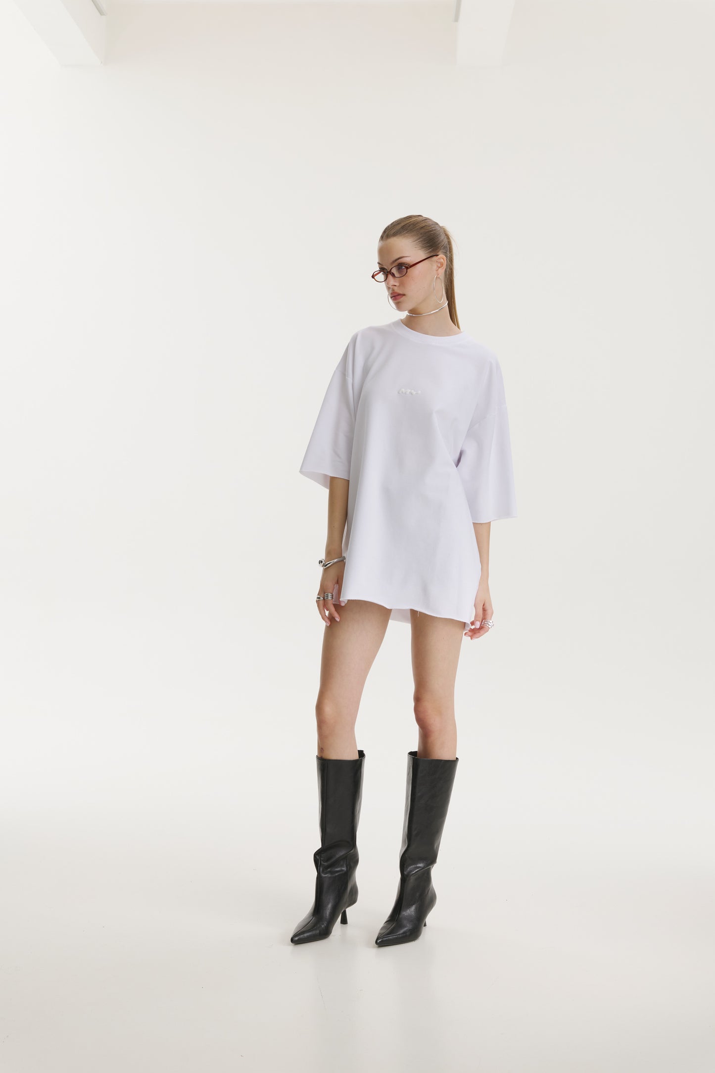 Pop Cola Floral Cortex White Oversized T-shirt