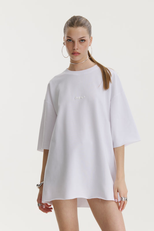 Pop Cola Floral Cortex White Oversized T-shirt - MYS