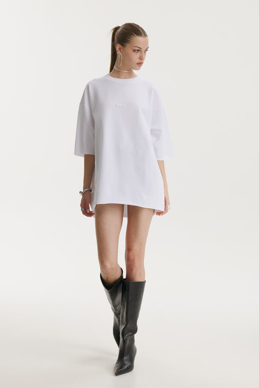Pop Cola Floral Cortex White Oversized T-shirt - MYS