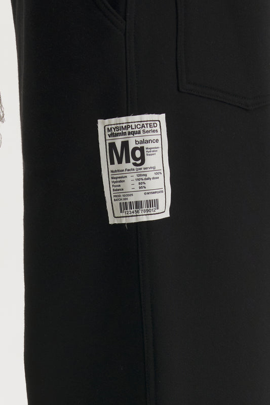 MG Black Straight Sweatpants - MYS