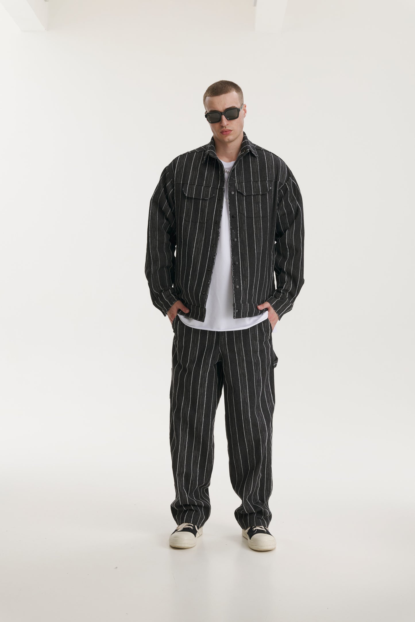 Broken Stripes Denim Jacket