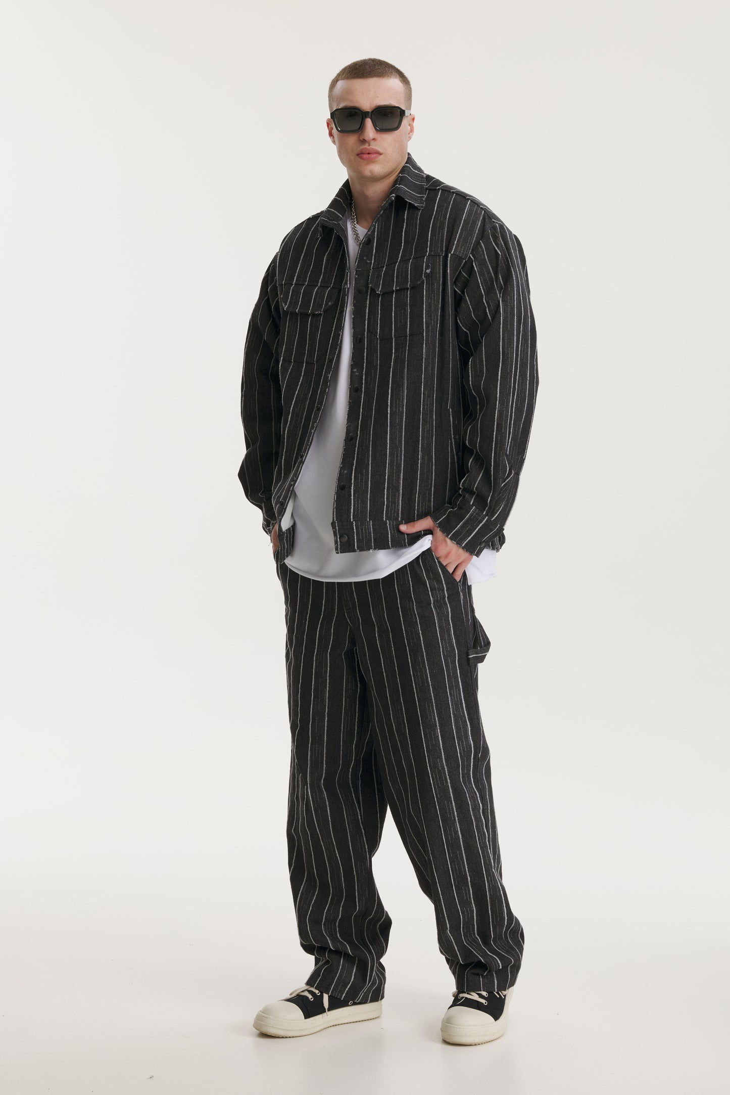 Broken Stripes Denim Jacket