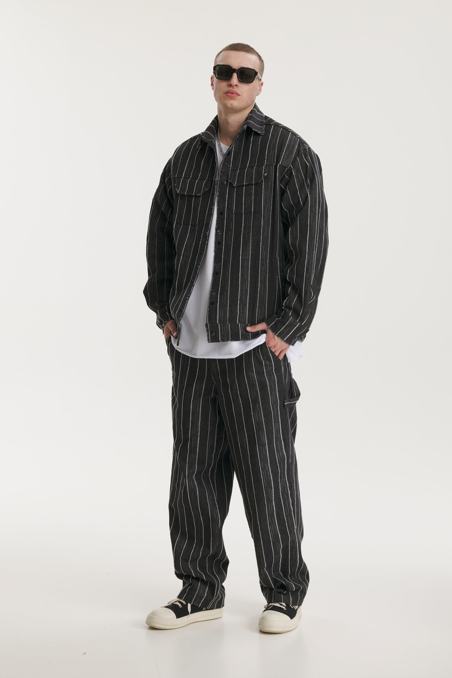 Broken Stripes Denim Jacket