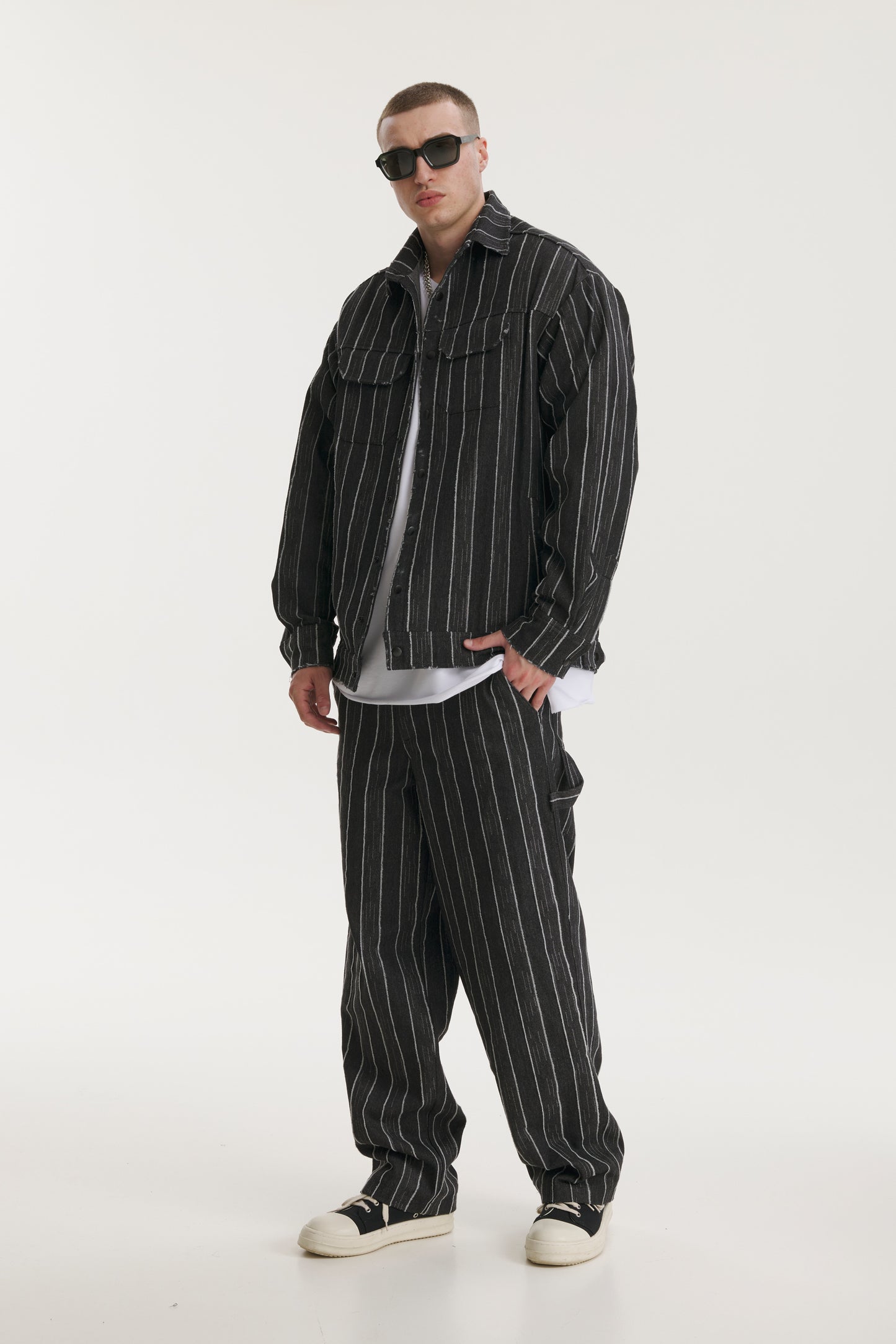 Broken Stripes Denim Jacket