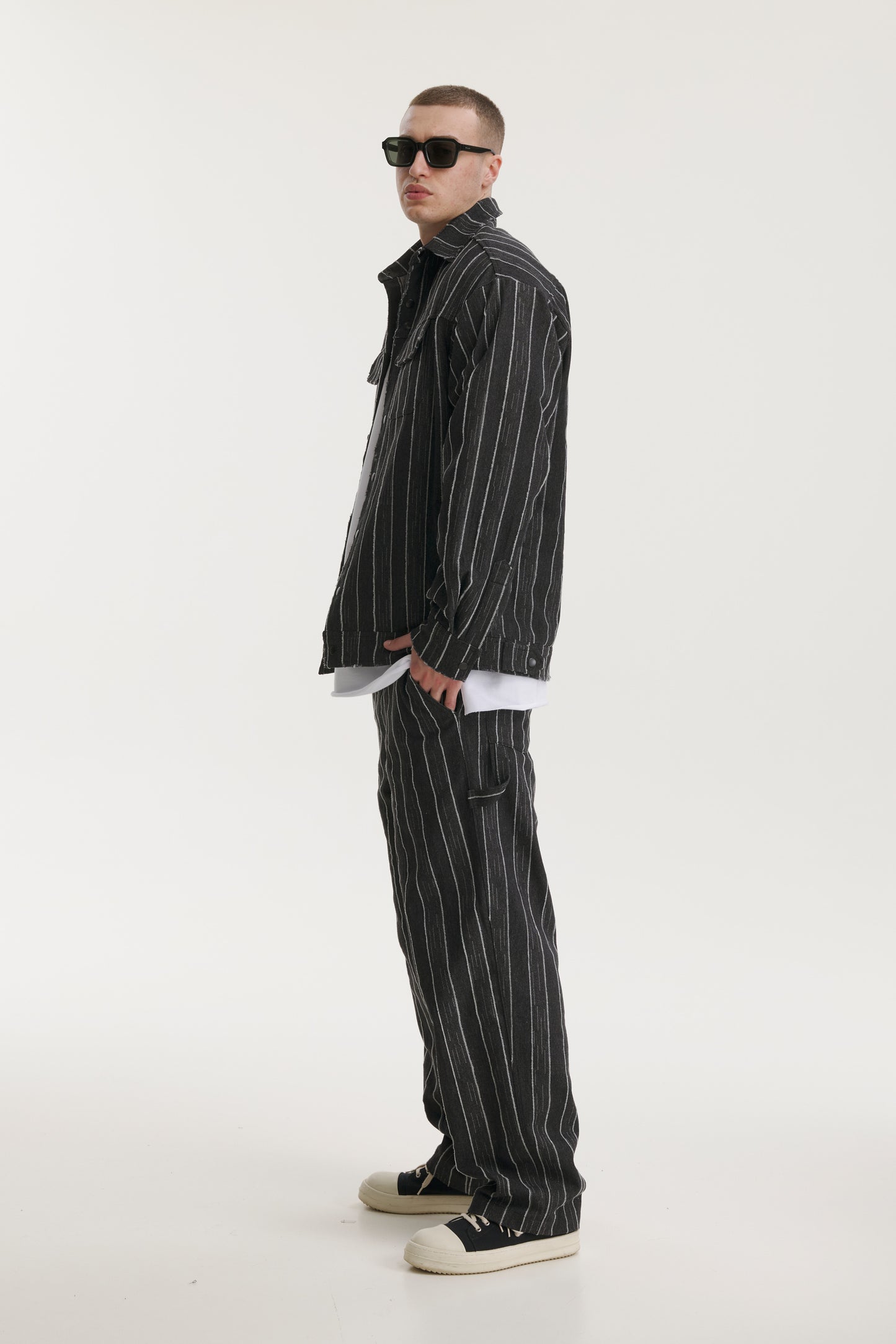 Broken Stripes Denim Jacket