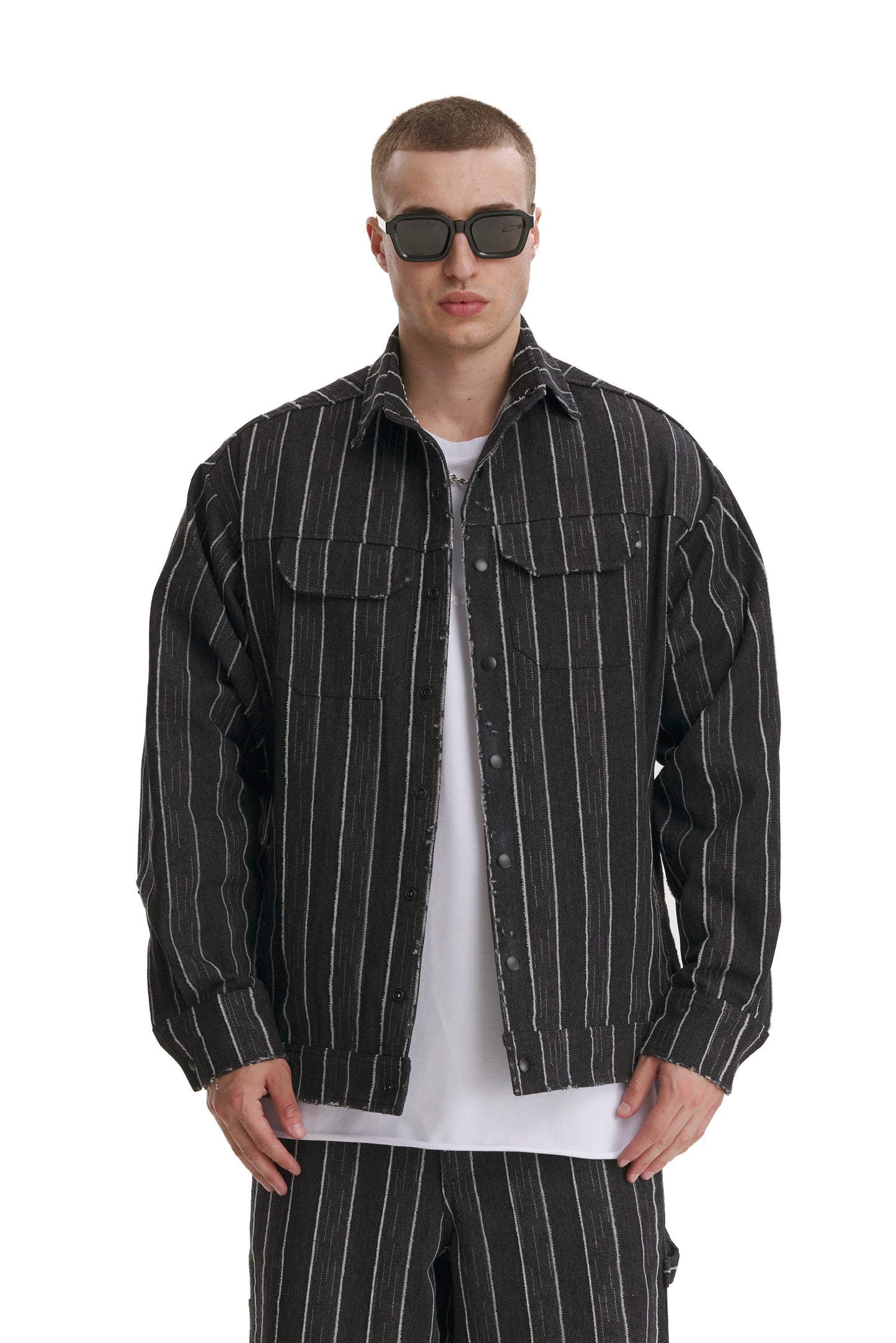Broken Stripes Denim Jacket