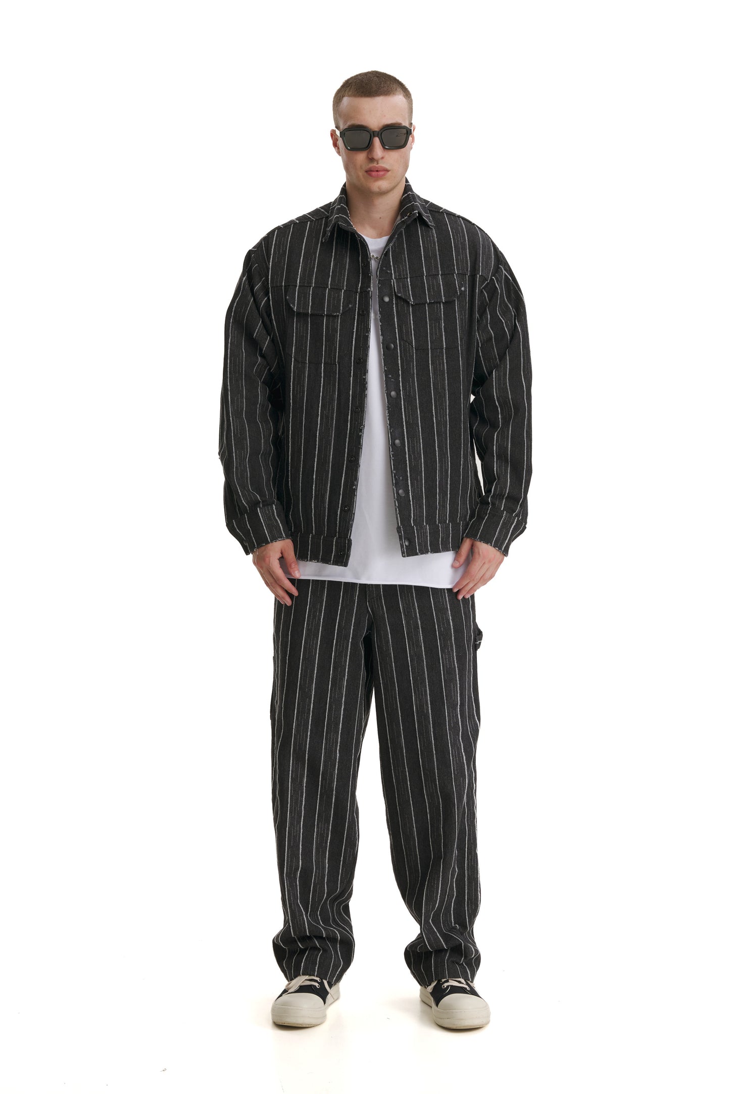 Broken Stripes Denim Jacket