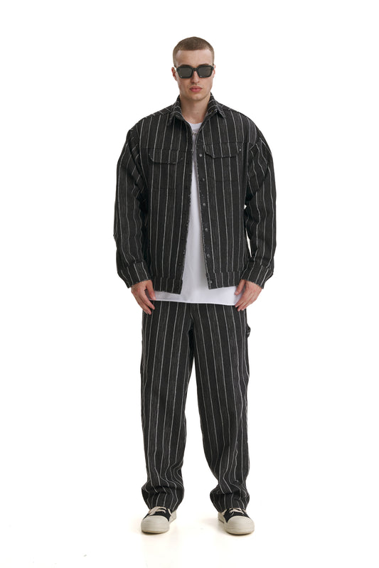 Broken Stripes Denim Jacket