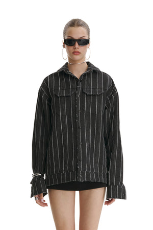 Broken Stripes Denim Jacket