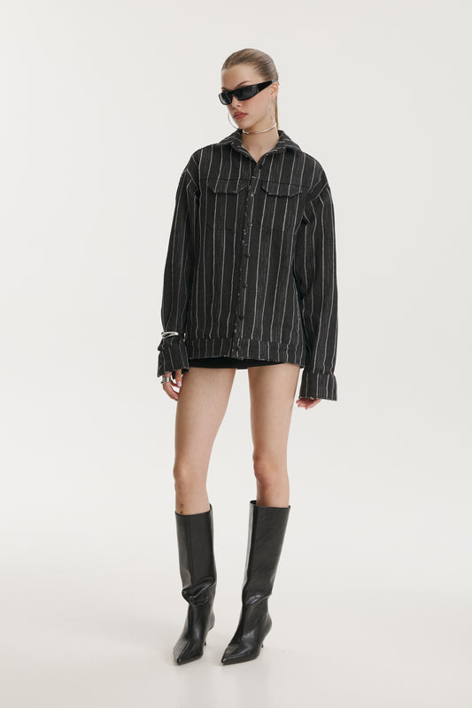 Broken Stripes Denim Jacket - MYS