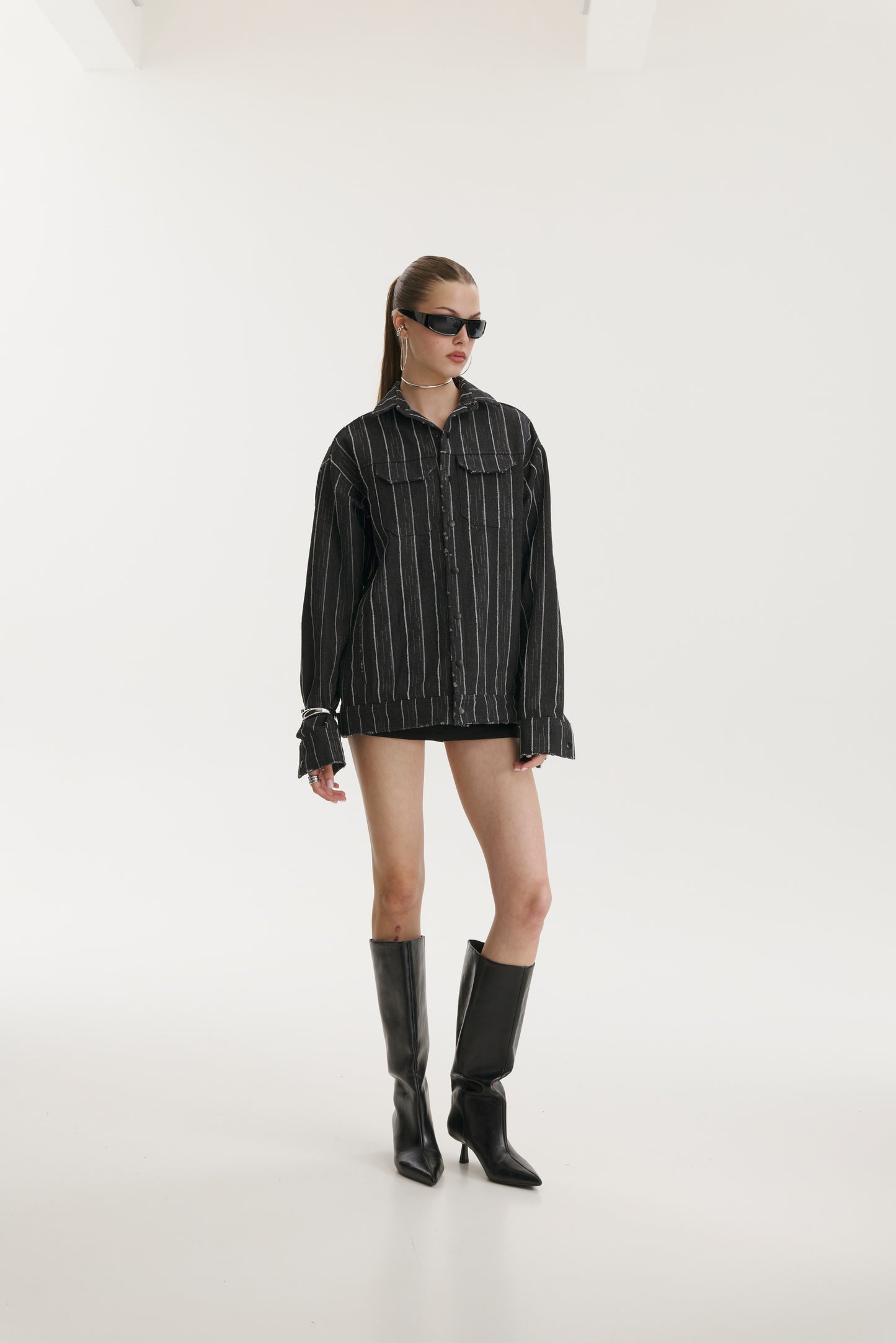 Broken Stripes Denim Jacket