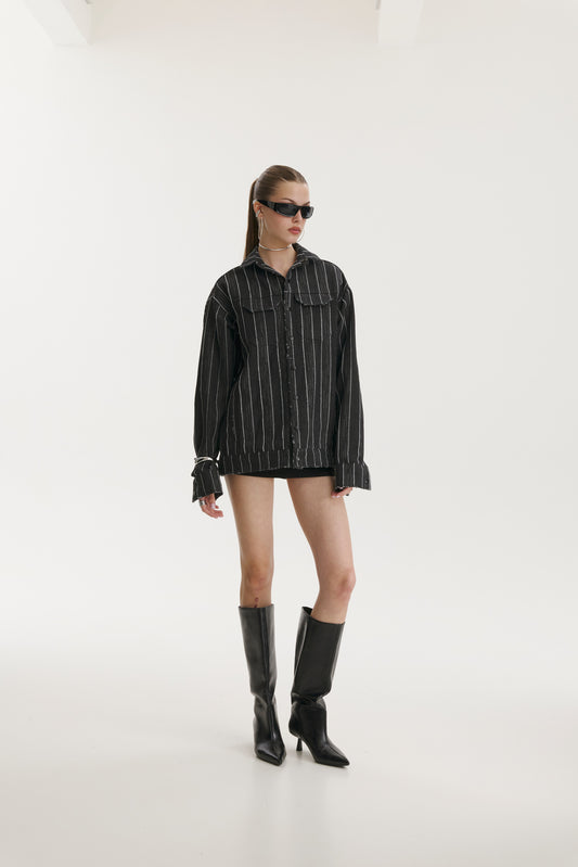 Broken Stripes Denim Jacket - MYS
