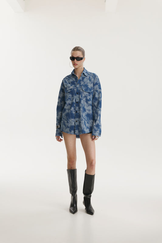 Blue Camo Denim Jacket - MYS
