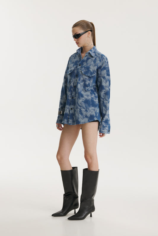 Blue Camo Denim Jacket - MYS