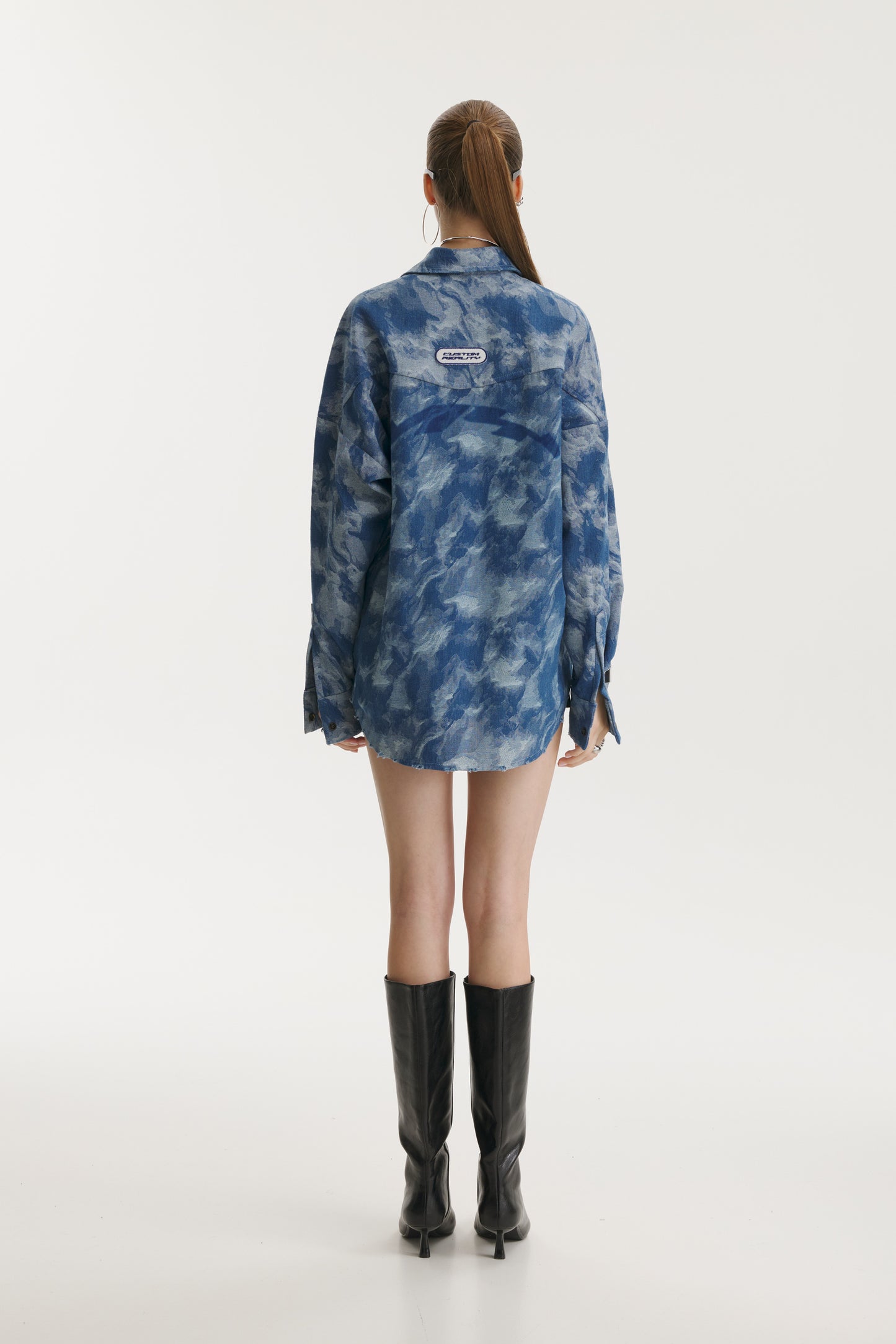 Blue Camo Denim Jacket