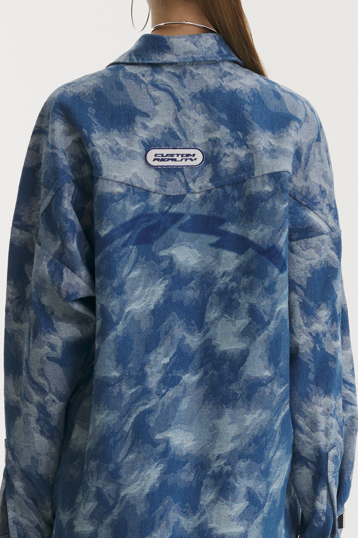 Blue Camo Denim Jacket