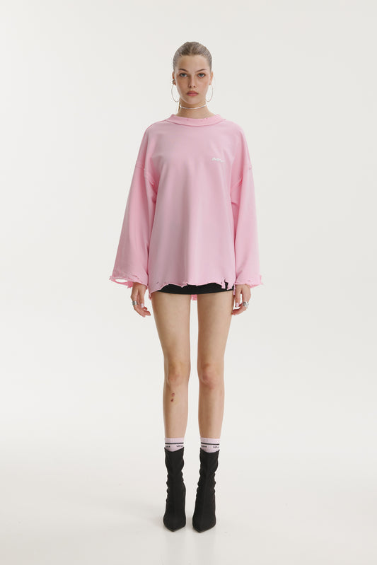 Dystopia Pink Oversized Sweater - MYS
