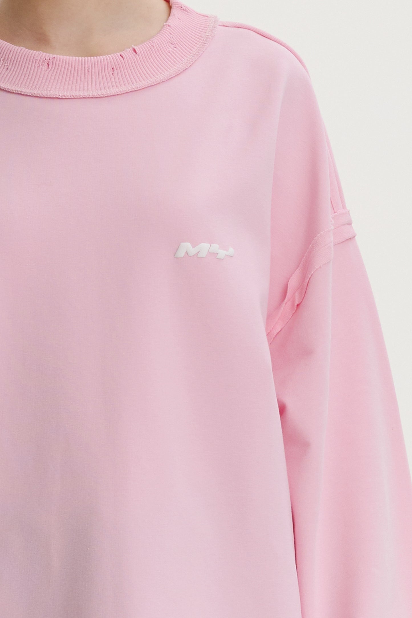 Dystopia Pink Oversized Sweater