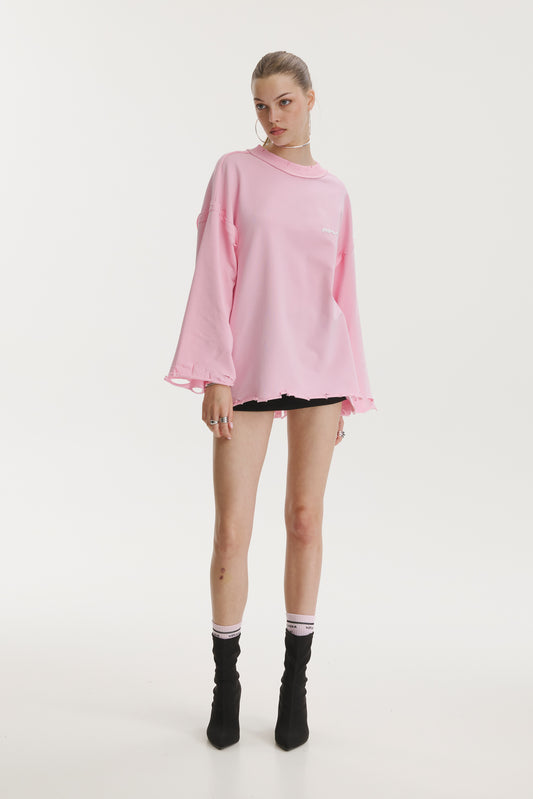 Dystopia Pink Oversized Sweater - MYS