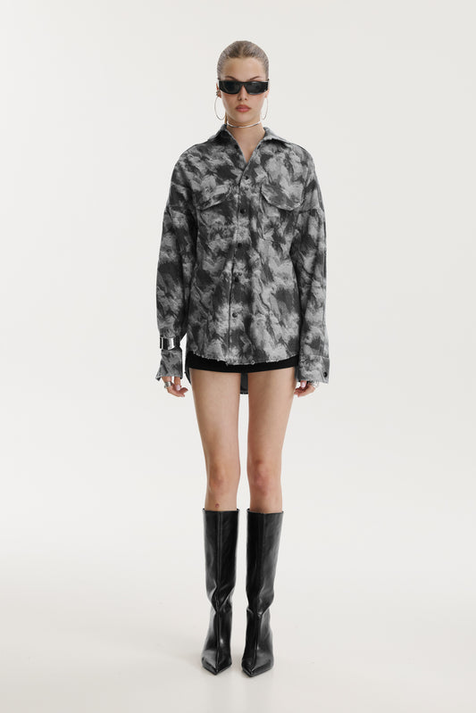 Grey Camo Denim Jacket - MYS
