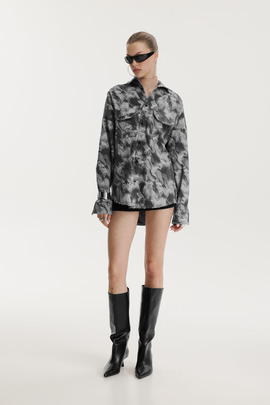 Grey Camo Denim Jacket - MYS