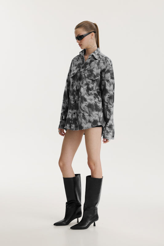 Grey Camo Denim Jacket - MYS