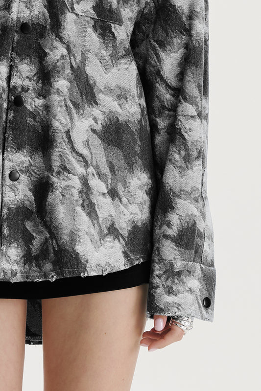 Grey Camo Denim Jacket - MYS